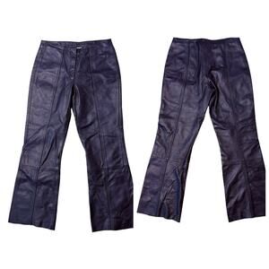 Vtg 90s Wilsons Women’s Leather Pants Bareback Pocketless Black Size 6